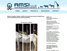 Tablet Screenshot of animalmeasuringsystem.com